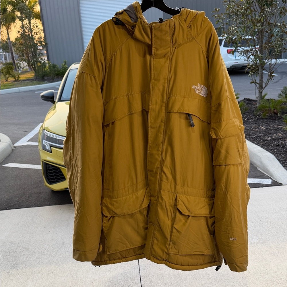 The North Face Men’s Hooded Puffer Jacket - Mustard Yellow 5X